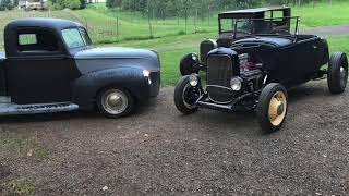 Rusty Ford Roadster on 32 Frame Rails Project Build Tri Power Speedway 283 Smallblock Hot Rod