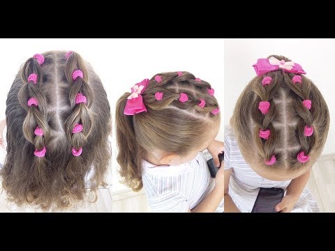 Penteado Infantil Fácil e Rápido com Amarradinhos para Escola