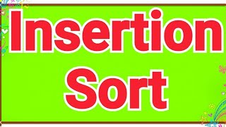Insertion sort in Hindi