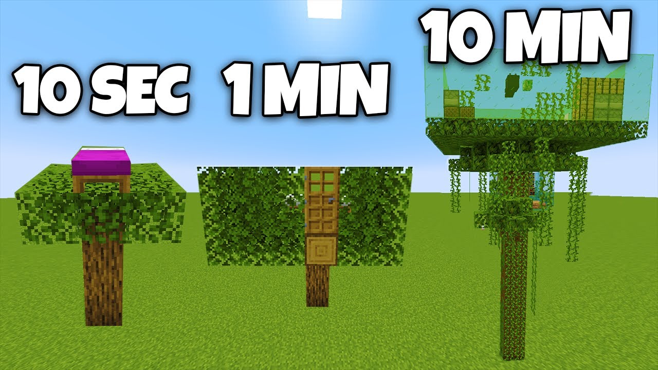Construiesc Casa In Copac in 10 Secunde, 1 Minut, 10 MINUTE! - YouTube