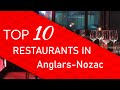 Ref:BAiRXVa601A Top 10 best restaurants in anglars-nozac, france