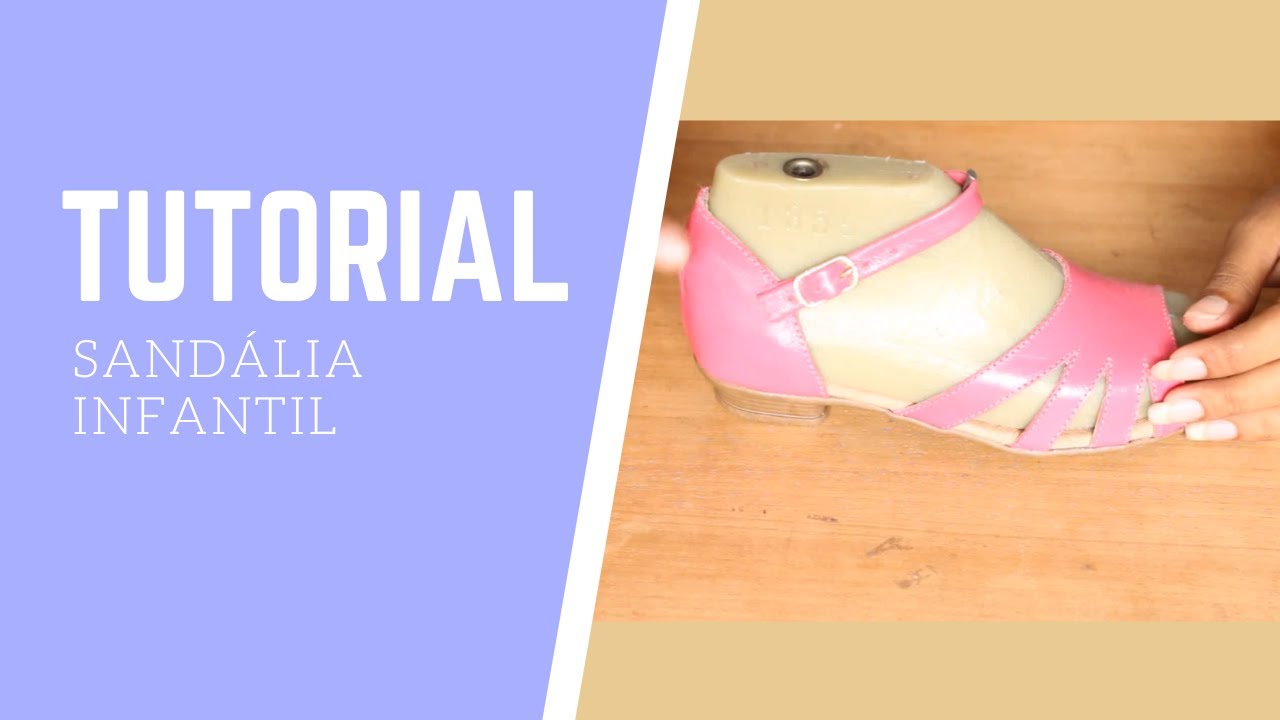 TUTORIAL DE SANDÁLIA INFANTIL ROSA FÁCIL DE FAZER