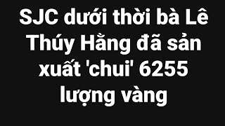 Sjc Dưới Thời Lê Thúy Hằng Đã Sản Xuất Chui 6255 Lượng Vàng