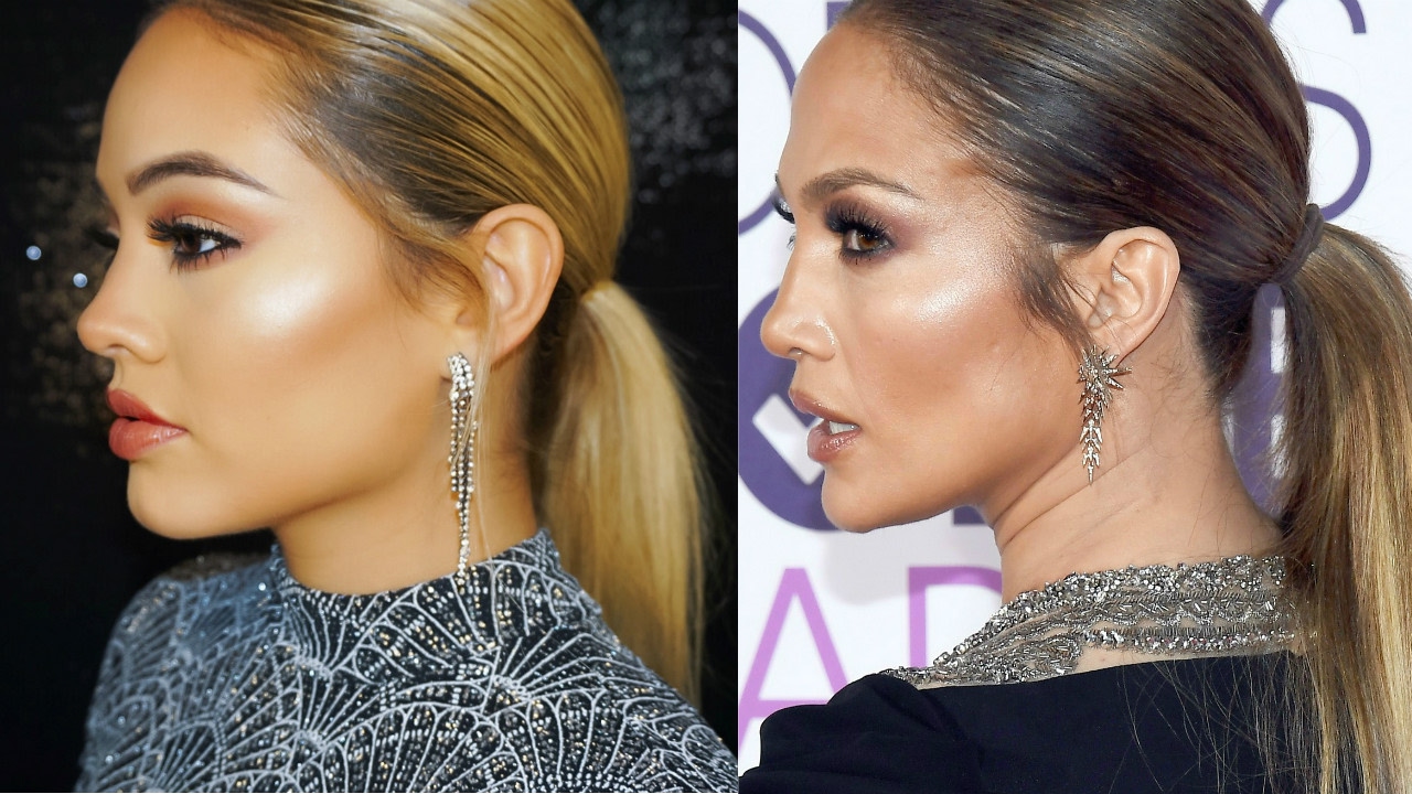 Jennifer Lopez JLO Makeup And Hair Tutorial Peoples Choice Awards