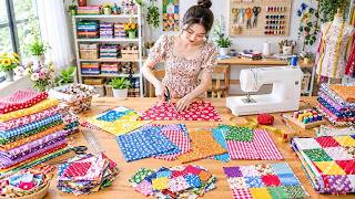 2 Beautiful and Easy Sewing Ideas for Beginners - I Sewed Tiny Fabric Scraps Into THIS