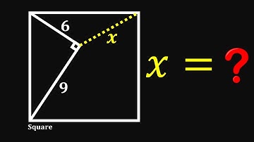 Can You Solve This Square Puzzle? 6, 9, and X—Find the Missing Length! #math #maths #geometry