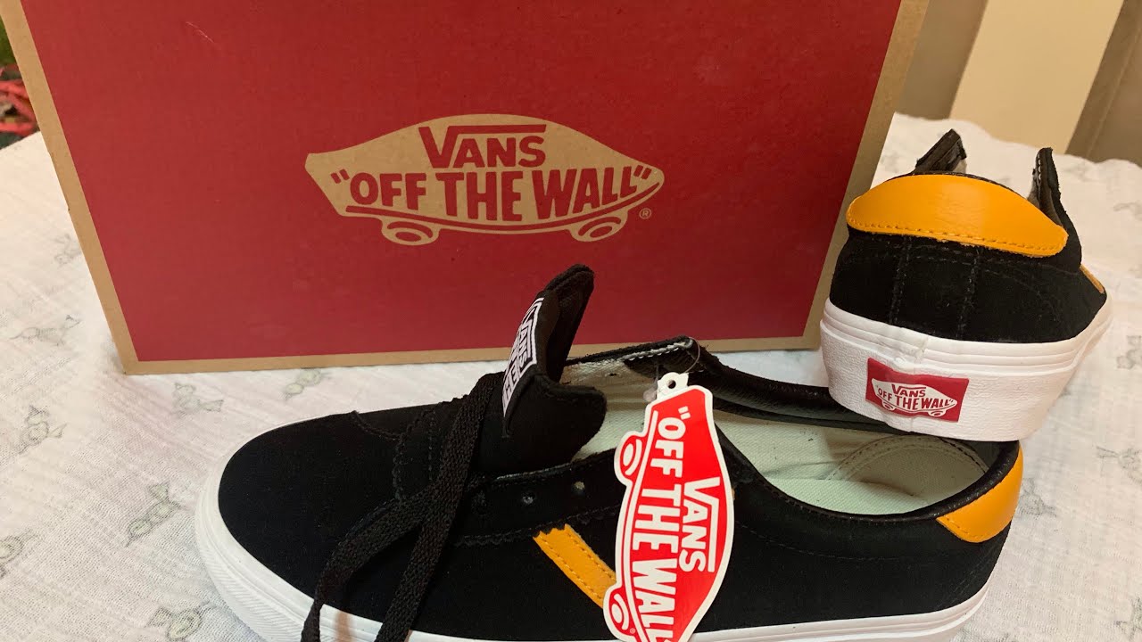 vans sport black yellow