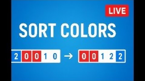 🎨 Sort Colors Without Using Sort() | LeetCode 75 LIVE Coding