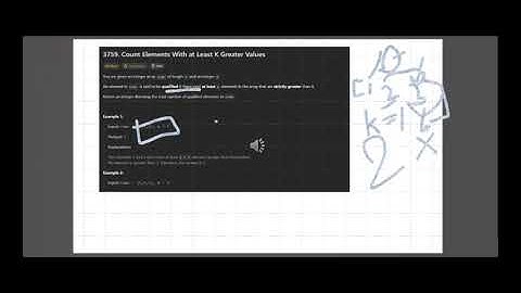 Count Elements with atleast K Greater values (3759)||leetcode||contest 