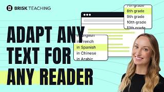 How to Change Level and Translate Text in Seconds with Brisk | Get Started with Brisk Teaching