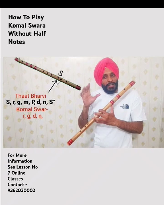 Raah Bhairvi Swara In Flute. Very Easy To Play Komal Swara Without Half Notes. Komal Swara