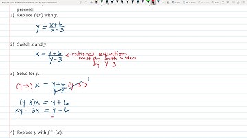 Inverse Functions Part 6: Find Inverse of Rational Function