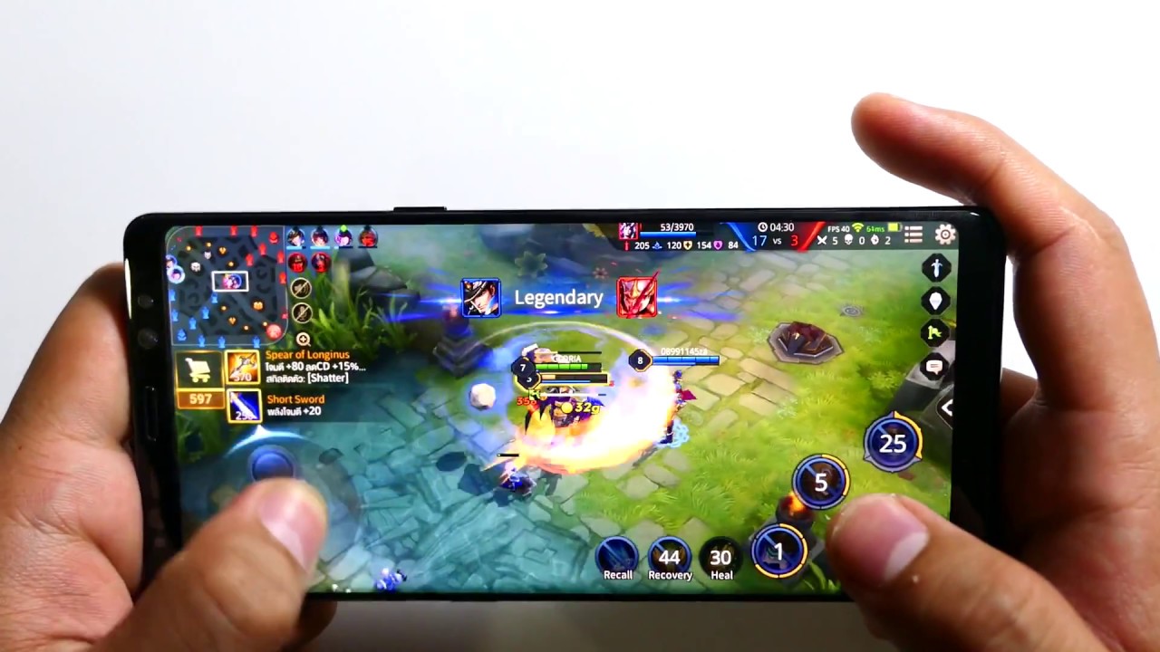 Galaxy Note8 เล่น ROV 60fps เฟรมเรตตก 27fps !!! - YouTube