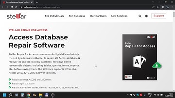 How to repair Microsoft Access databases with Stellar Repair for Access recovery software