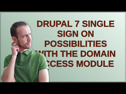 Drupal: Drupal 7 Single Sign On possibilities with the Domain Access Module