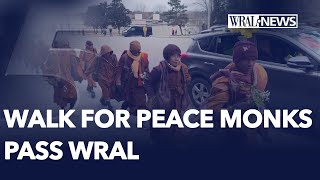 Monks On Walk For Peace P Wral Headquarters In Raleigh