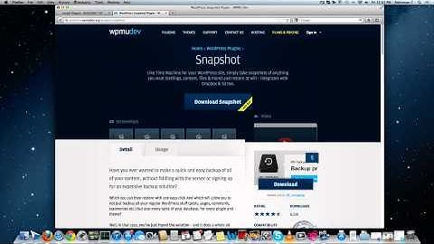 Snapshot Backup Plugin for Wordpress [Review]
