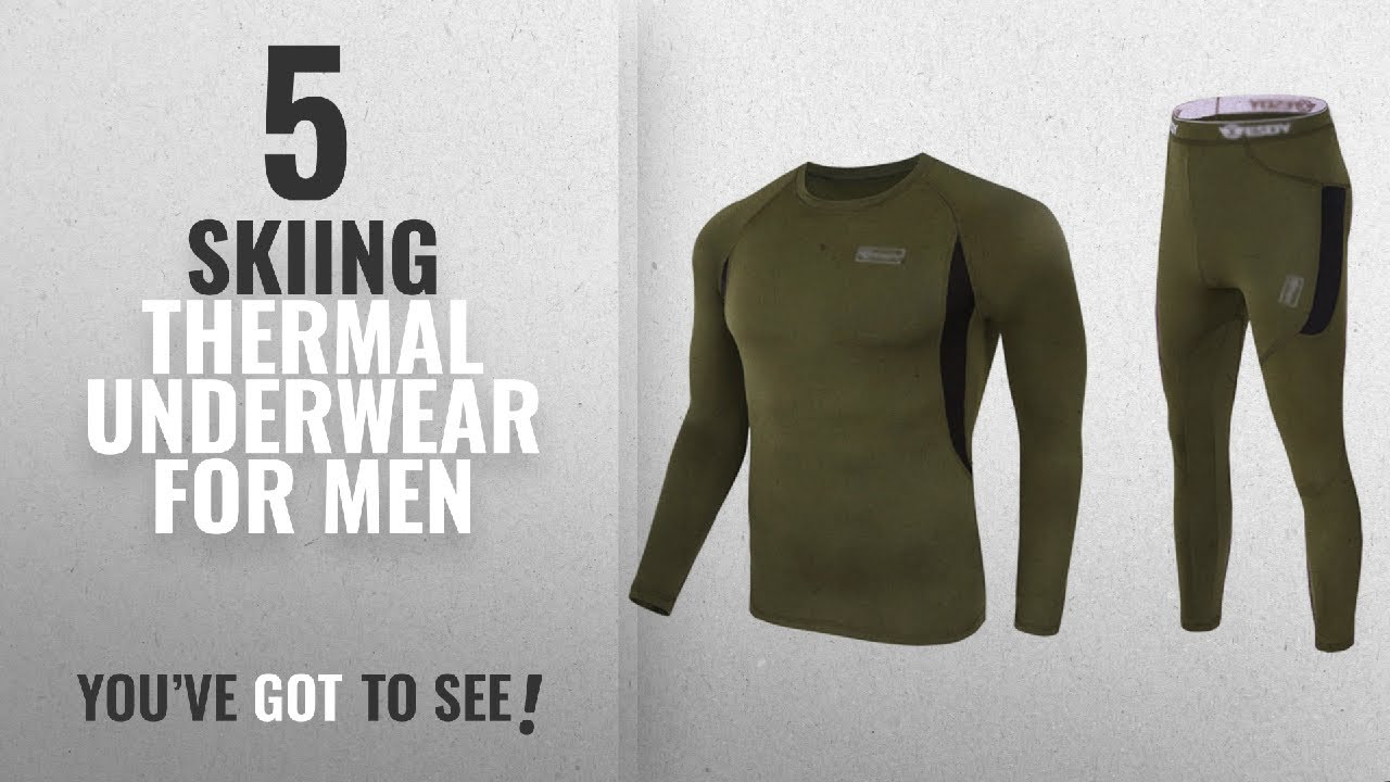Top 10 Skiing Thermal Underwear For Men [2018]: BLF Men's Winter Thermal Underwear Camouflage Set