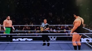 Samoa Joe vs Andre The Giant : NXT Championship Last Man Standing Match : WWE 2K17 ( PS 3 )