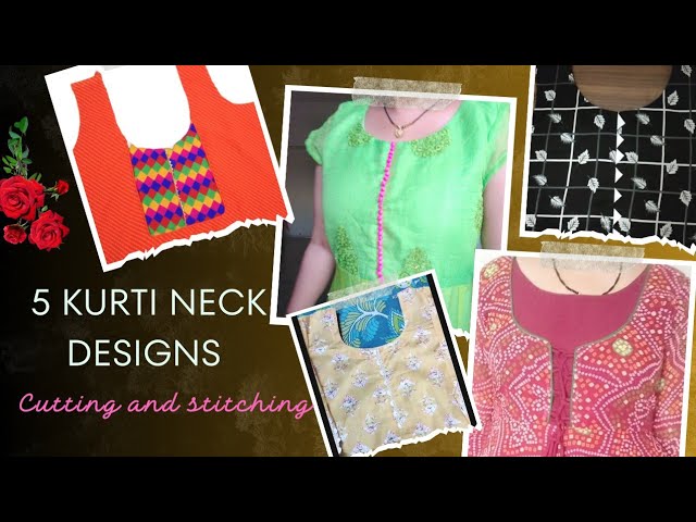 Kurti Neck Design Cutting and Stitching/Creative kurti neck design cutting  and stitching - YouTube