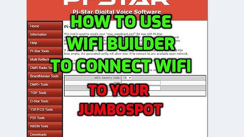 HOW TO USE -WIFI BUILDER -PI-STAR to add wifi to your MMDVM hotspot
