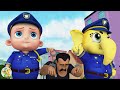 Baby police chase thief with emmie  police car song  more nursery rhymes  kids songs  baby toonz