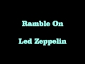 Ramble On Led Zeppelin