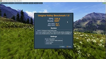 Unigine  Valley Benchmark Results