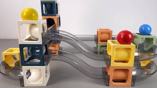 ASMR Unboxing Magical Magnetic Track Building Blocks | Satisfying Marble Run