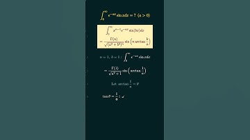 Integral of e^{-ax}sinx from 0 to infinity