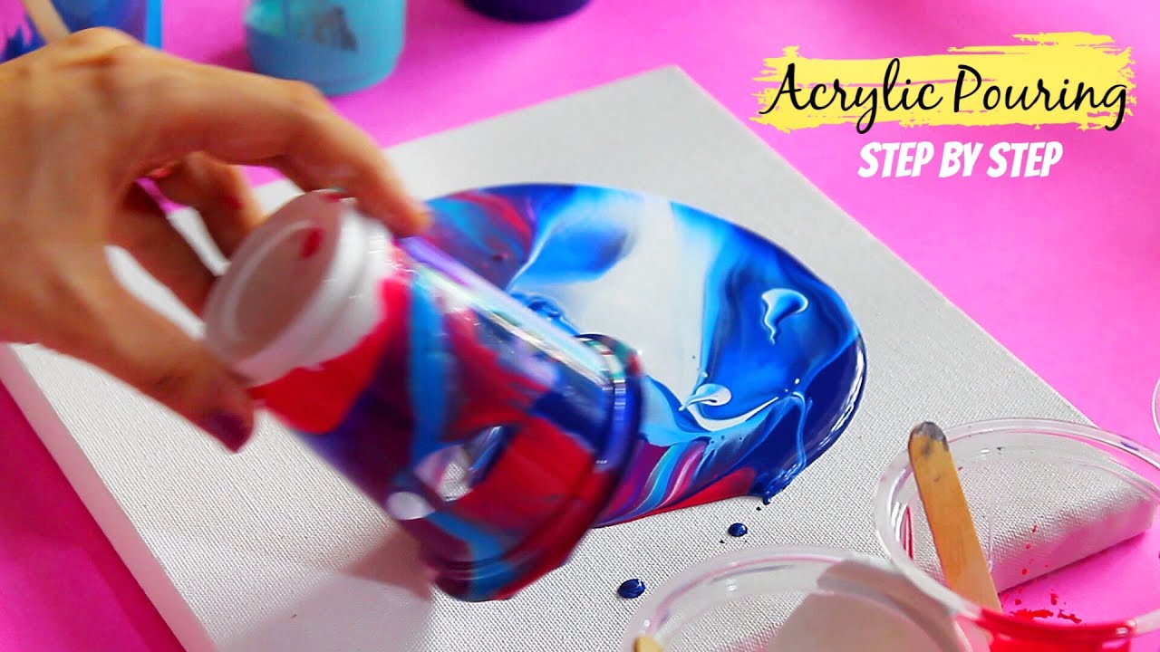 5 Step by Step Acrylic Pour Techniques for Beginners / Relaxing Art ...