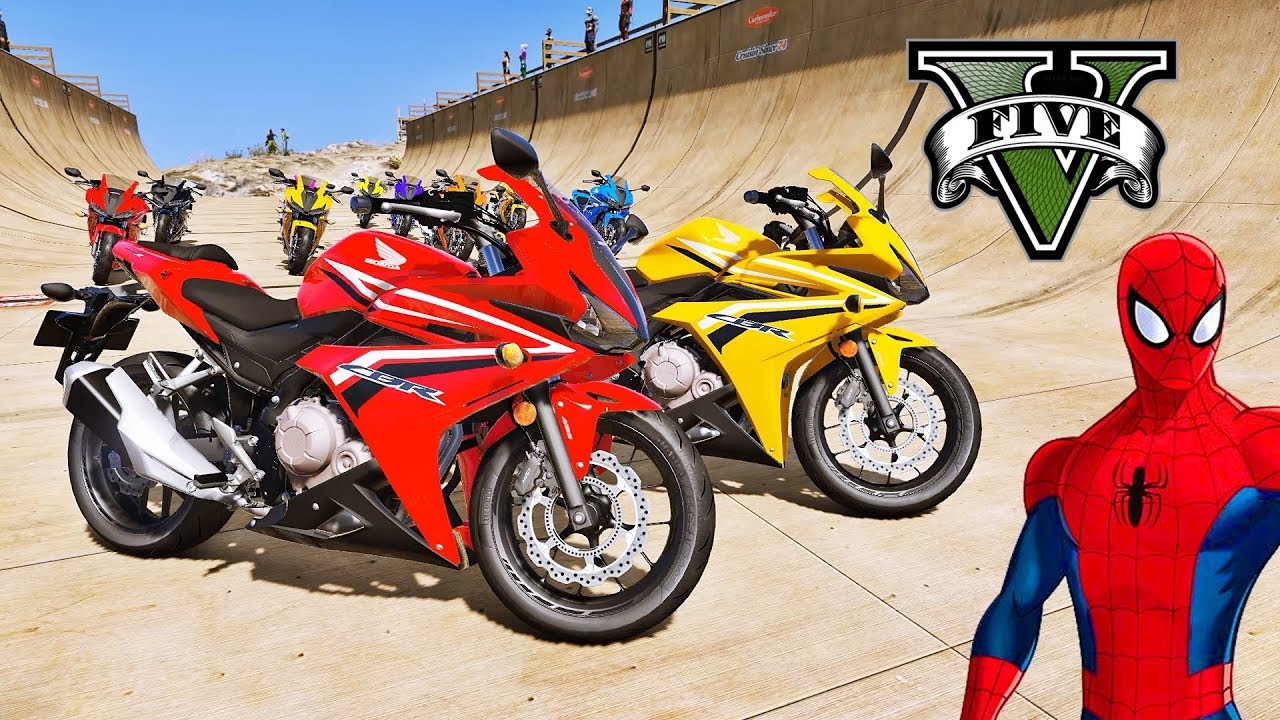 MOTOS DE CORRIDA COM HOMEM ARANHA,POWER RANGER E HULK FAZENDO