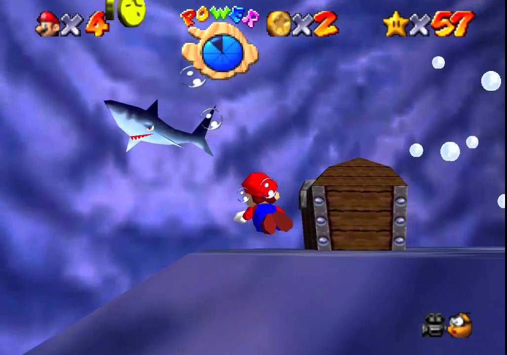 Super Mario 64 - Dire, Dire Docks - Star 2: Chests In The Current ...