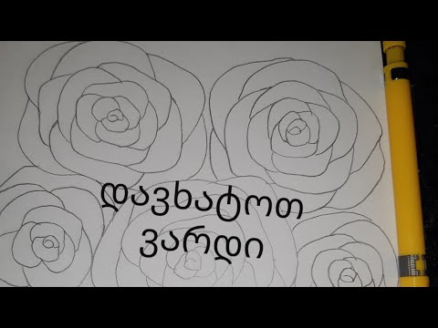 დავხატოთ ვარდი N1 /drow rose