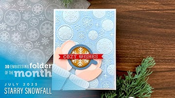 Spellbinders juli 2025 3D reliëfmap van de maand – Sterrensneeuwval