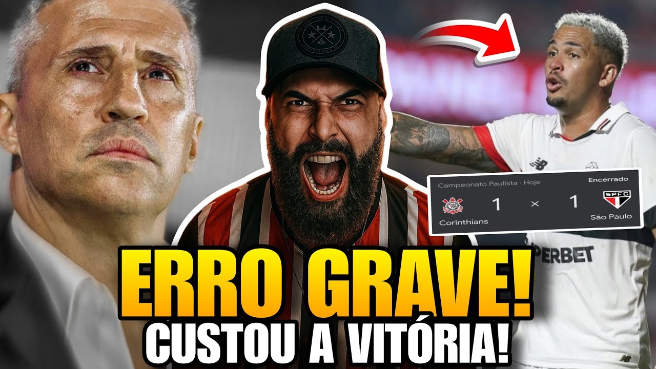PÓS JOGO: CORINTHIANS 1X1 SÃO PAULO: CRESPO ESCUTA LUCIANO E ERRA! EMPATE NO FINAL E+ ANÁLISE