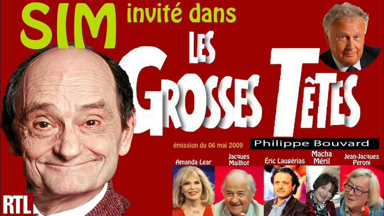 SIM invité dans les Grosses têtes (5 mai 2009) YouTube