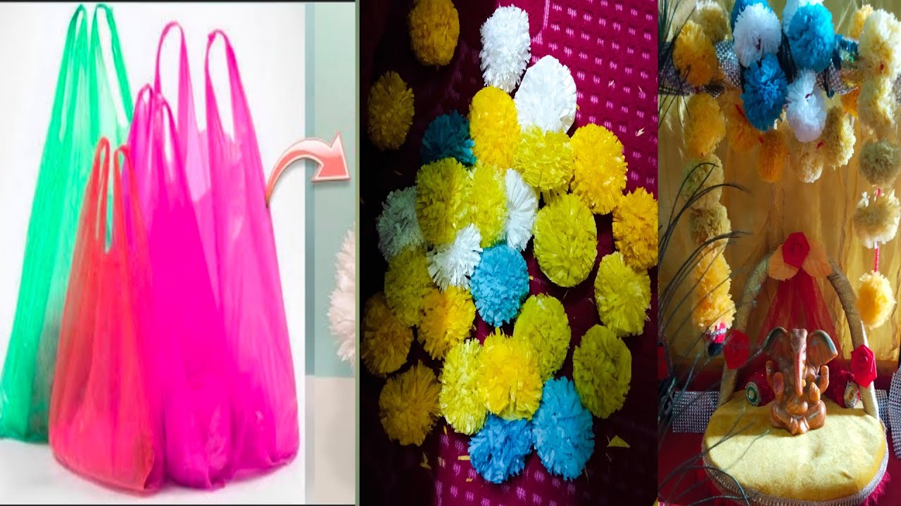 How to make marigold garland/Diy marigold flower/home decor craft