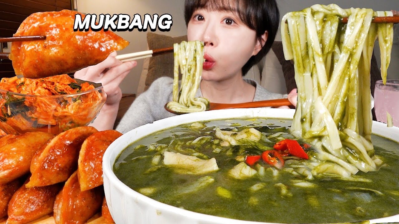 💗새해엔 매생이 굴 잔뜩 칼제비❤️ 청주미친만두, 매운김치와 먹방 Seaweed oyster Kalguksu, Spicy dumplings  MUKBANG