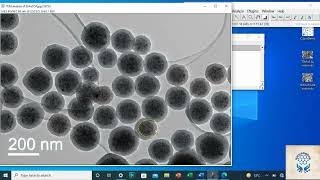 Calculate particle size from TEM image and fit distribution curve on histogram