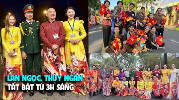 Lan Ngọc, Thúy Ngân, Tiến Luật cùng dàn sao Việt tất bật từ 3 h sáng chuẩn bị buổi tổng duyệt 27-4