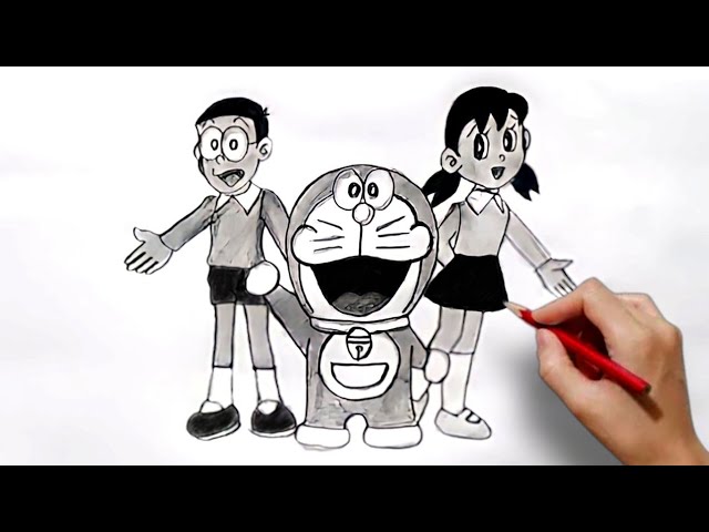 Download Delightful Doraemon iPhone Graphic Art Wallpaper | Wallpapers.com
