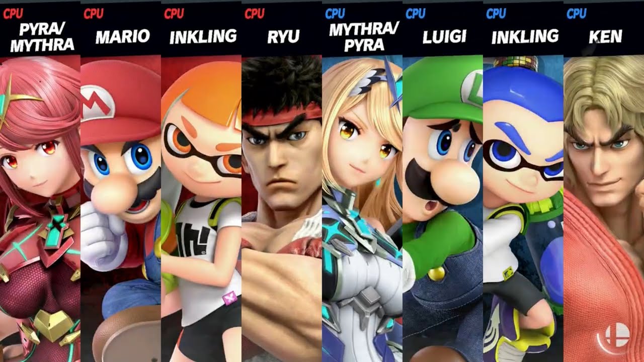 Super Smash Bros. Ultimate - Team Pyra vs Team Mythra