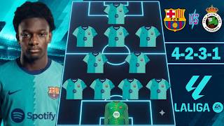 ⚽ BARCELONA VS RACING SANTANDER ⚽ BARCELONA POTENTIAL LINEUP WITH BISIWU ⚽ LA LIGA 26/27 JORNADA 6