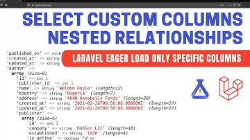 PHP Laravel Eloquent select specific columns nested relationships eager loading