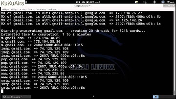 Kali Linux Tools : dnsdict6 - KuKuAirs