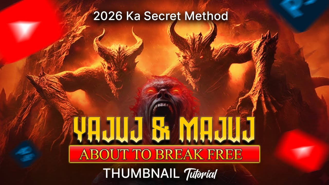 YouTube Par Views Kaise Badhaye? 📈 Islamic Thumbnail Banane Ka Sabse Asan Tarika!#photoshop #viral