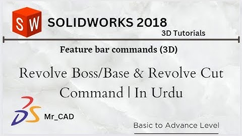 Revolve boss/base & Revolve cut | SolidWorks basic tutorials | Learn SolidWorks 3D