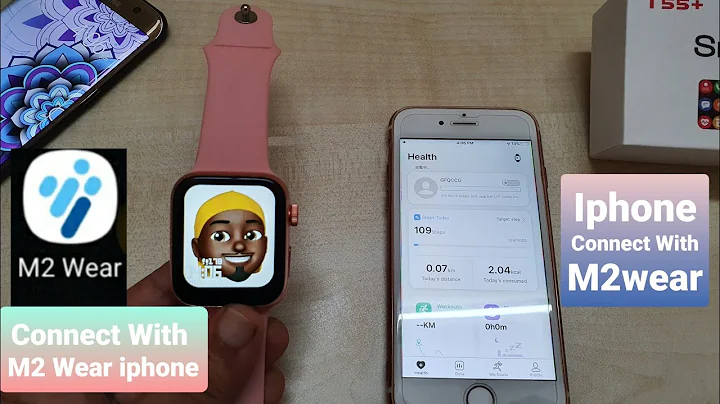How to connect T55 Plus Smartwatch with Iphone & M2 Wear app & features of M2 wear | connect iphone