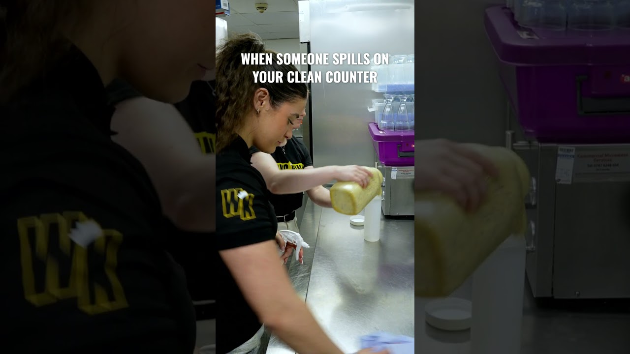 She'll never spill anything again 😅